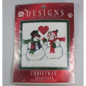 Leisure Arts Designs for the Needle Christmas Traditions 1891 Snow Folks NEW